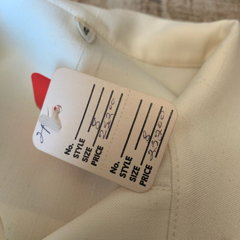 ✨ NWT Vintage 70’s Cream Light Jacket Button Down - Picture 8 of 11
